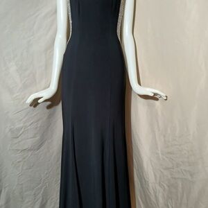 black and nude fabric with beads size 4